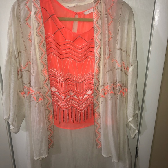 LUSH Neon Peach Tank Top - Picture 3 of 3